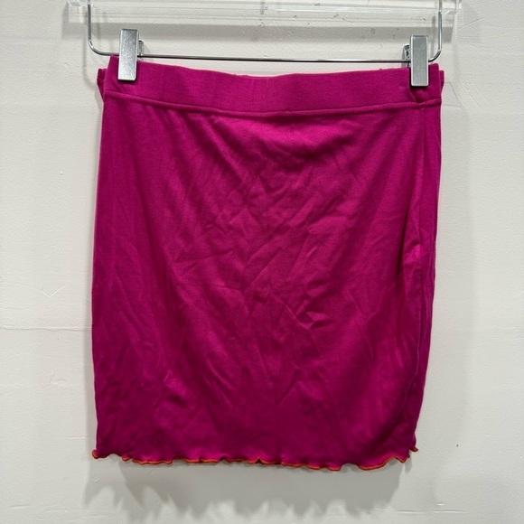 Urban Outfitters Stretch Skirt Strapless Tube Top Set Small Berry Orange - Picture 4 of 5